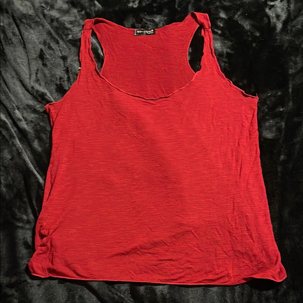 Maroon Tank Top Scoop Neck Racerback